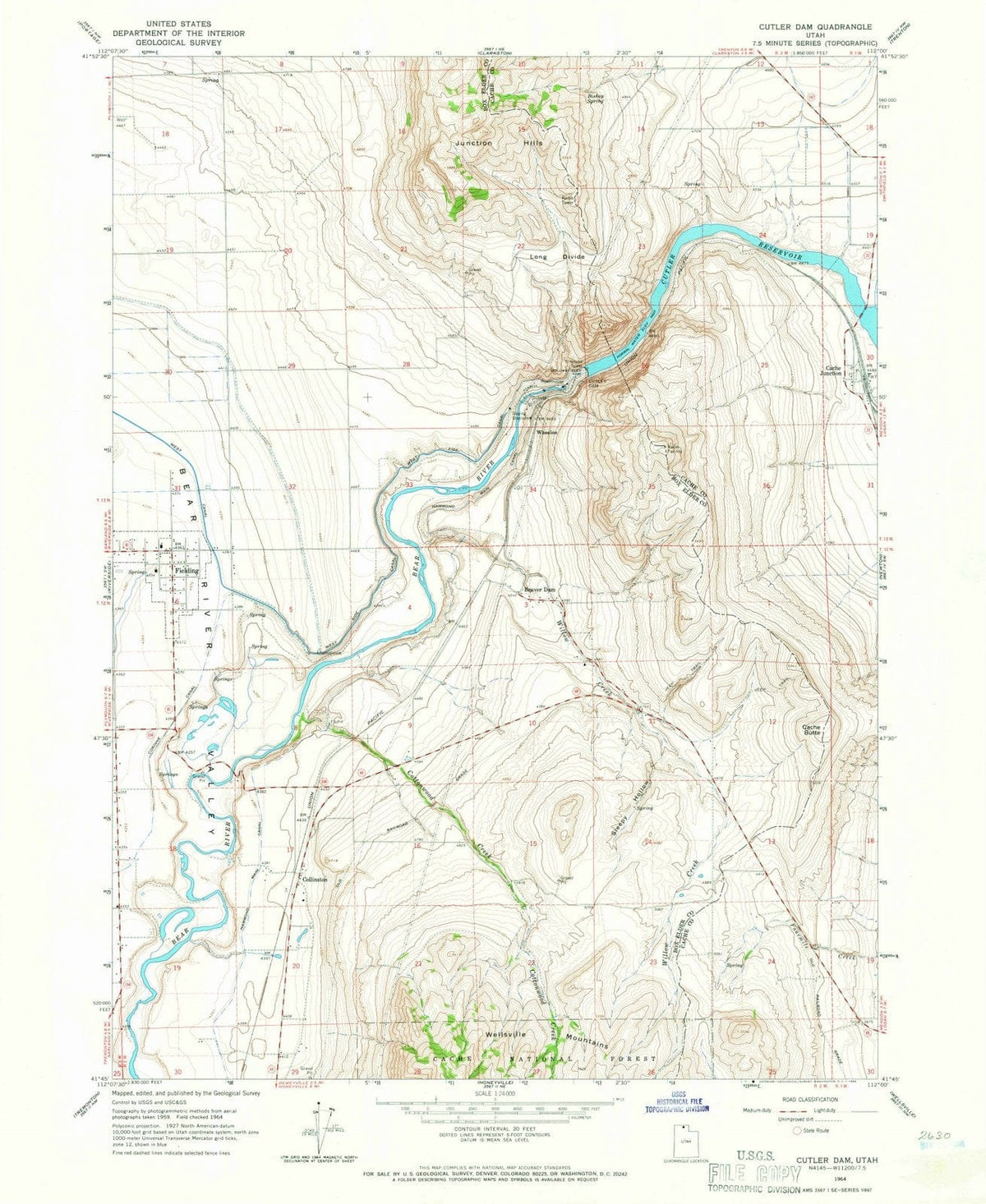 1964 Cutleram, UT - Utah - USGS Topographic Map