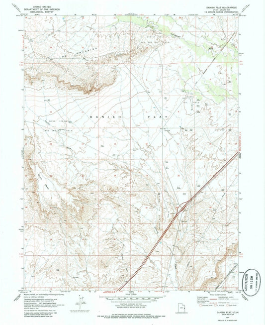 1970 Danish Flat, UT - Utah - USGS Topographic Map