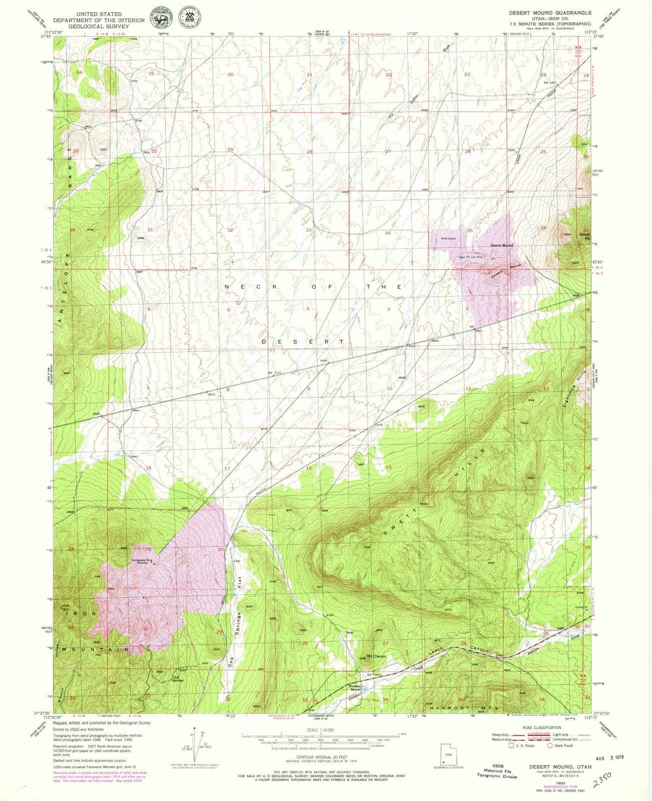 1950 Desert Mound, UT - Utah - USGS Topographic Map