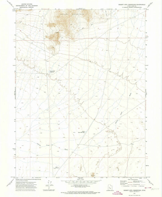 1971 Desert MTN Reservoir, UT - Utah - USGS Topographic Map