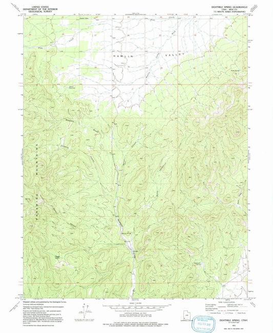 1972 Eightmile Spring, UT - Utah - USGS Topographic Map