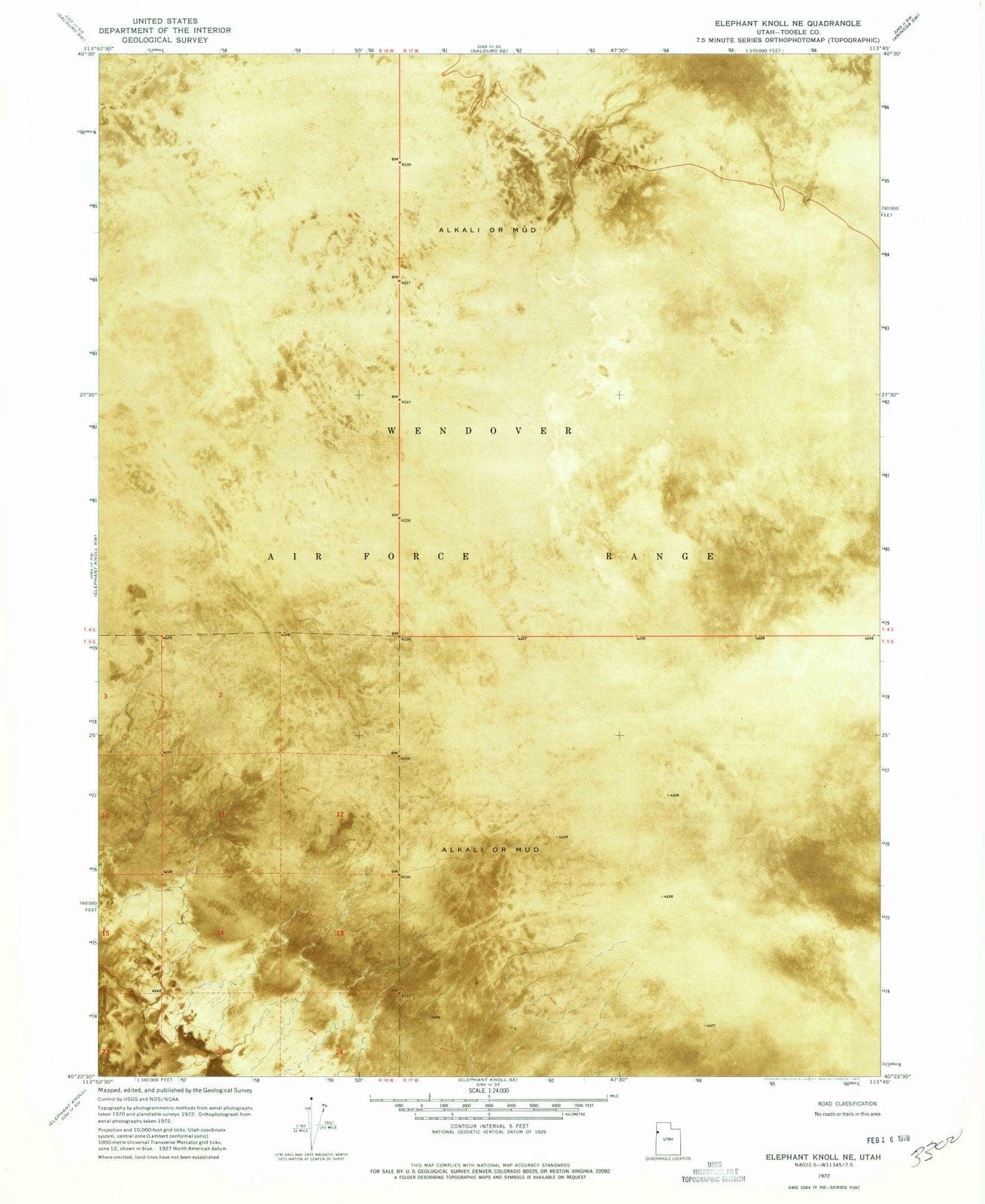 1972 Elephant Knoll, UT - Utah - USGS Topographic Map