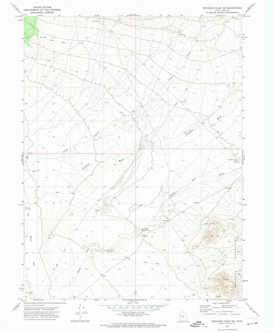 1971 Erickson Wash, UT - Utah - USGS Topographic Map