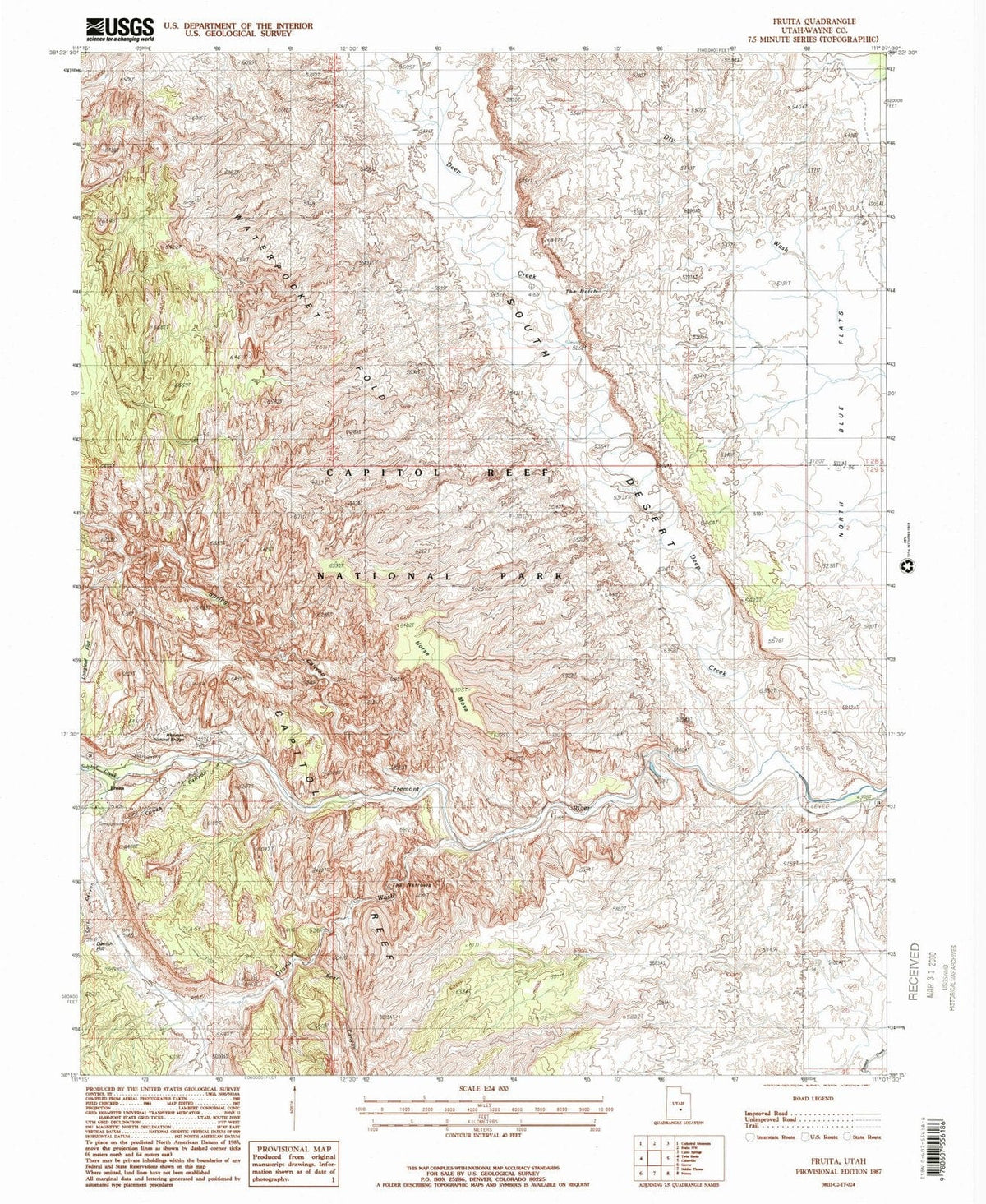 1987 Fruita, UT - Utah - USGS Topographic Map v2