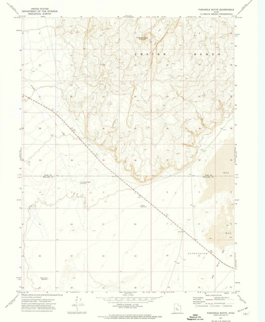 1971 Fumarole Butte, UT - Utah - USGS Topographic Map