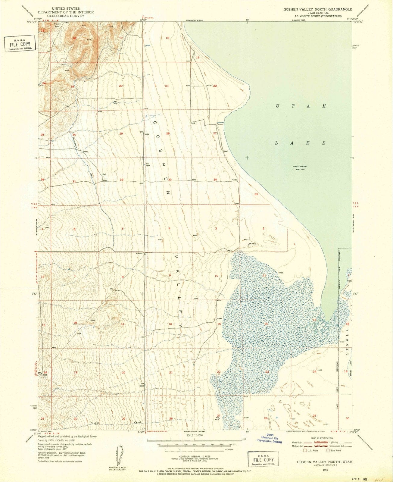 1950 Goshen Valley North, UT - Utah - USGS Topographic Map
