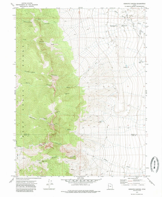 1972 Goshute Canyon, UT - Utah - USGS Topographic Map
