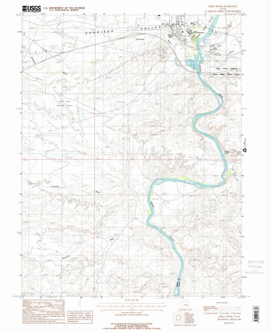 1988 Green River, UT - Utah - USGS Topographic Map