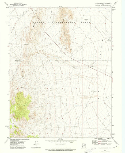 1971 Halfway Summit, UT - Utah - USGS Topographic Map