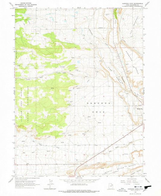 1965 Hancock Cove, UT - Utah - USGS Topographic Map