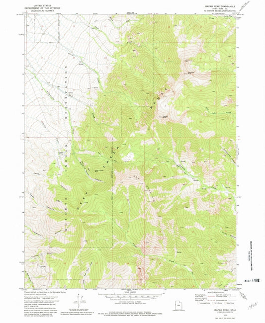 1972 Ibapah Peak, UT - Utah - USGS Topographic Map