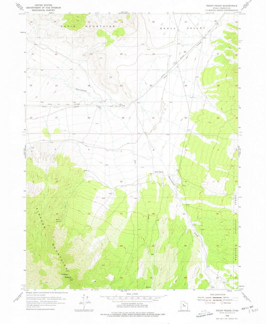 1955 Indian Peaks, UT - Utah - USGS Topographic Map