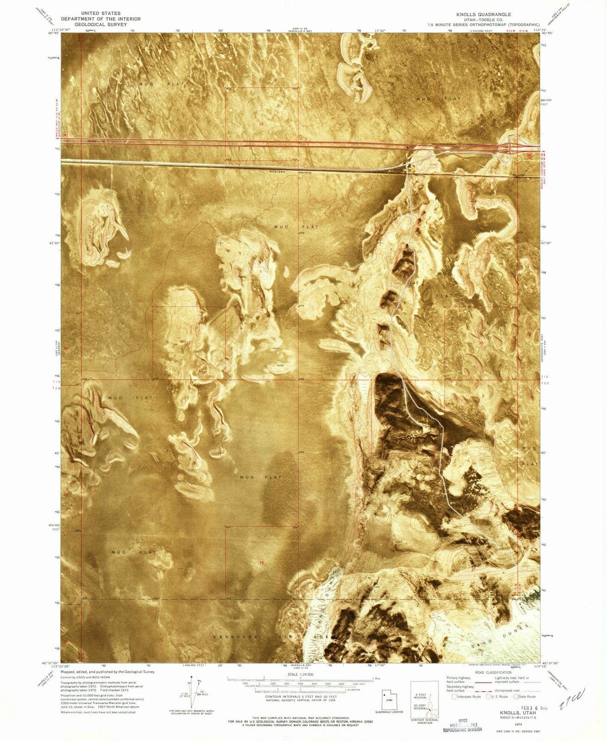1973 Knolls, UT - Utah - USGS Topographic Map v3