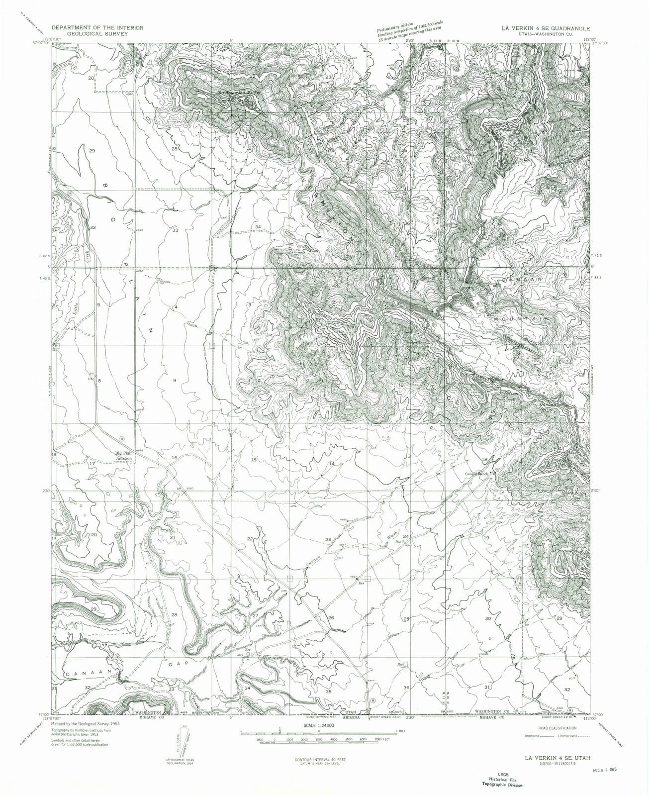 1954 La Verkin 4, UT - Utah - USGS Topographic Map v2