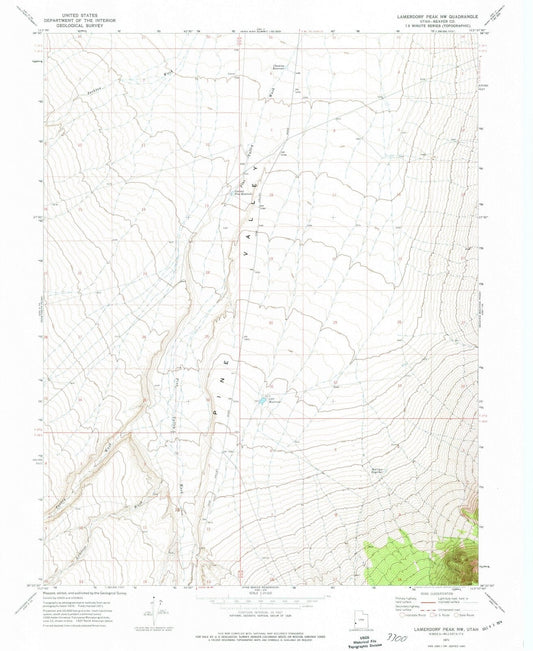 1971 Lamerdorf Peak, UT - Utah - USGS Topographic Map