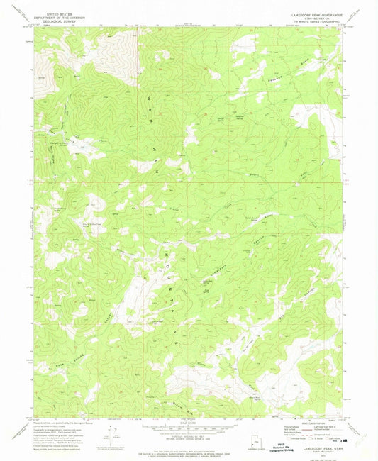 1971 Lamerdorf Peak, UT - Utah - USGS Topographic Map v2