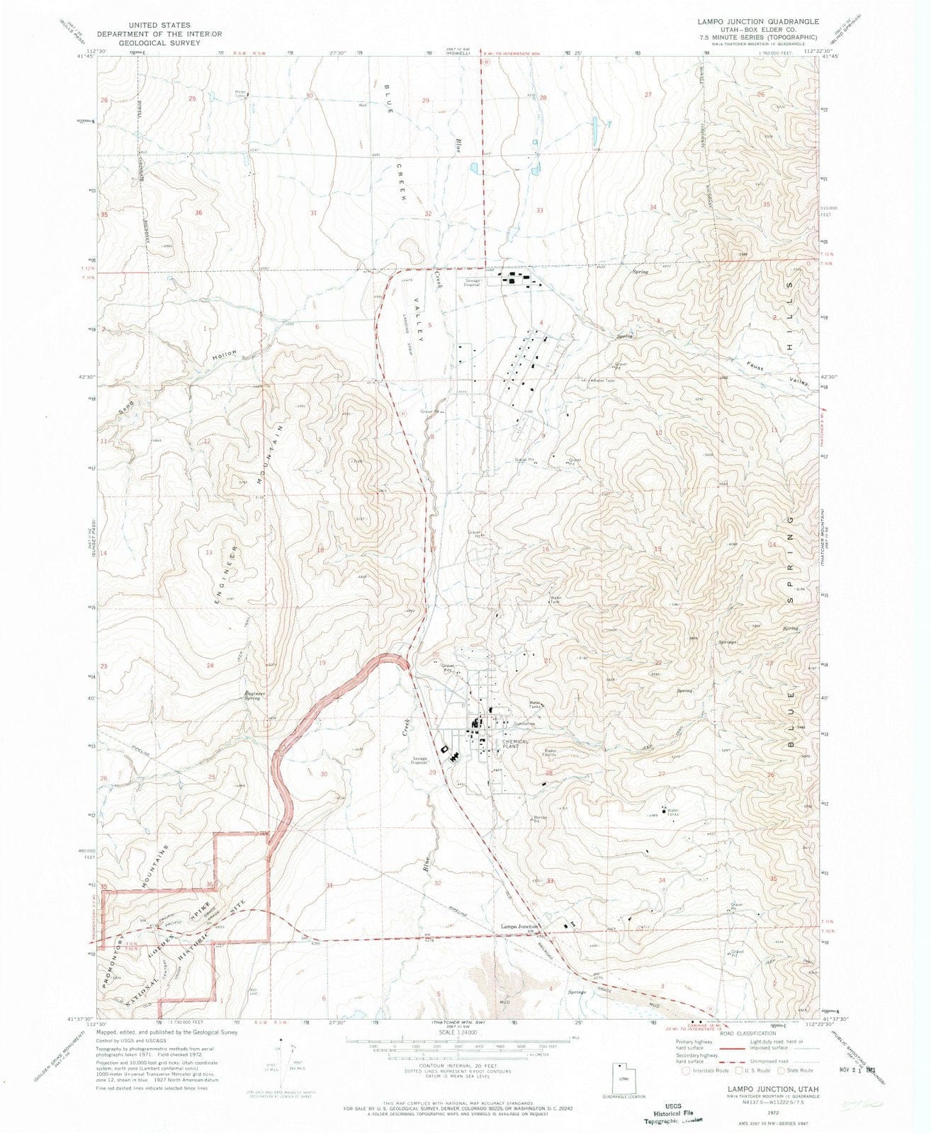 1972 Lampo Junction, UT - Utah - USGS Topographic Map
