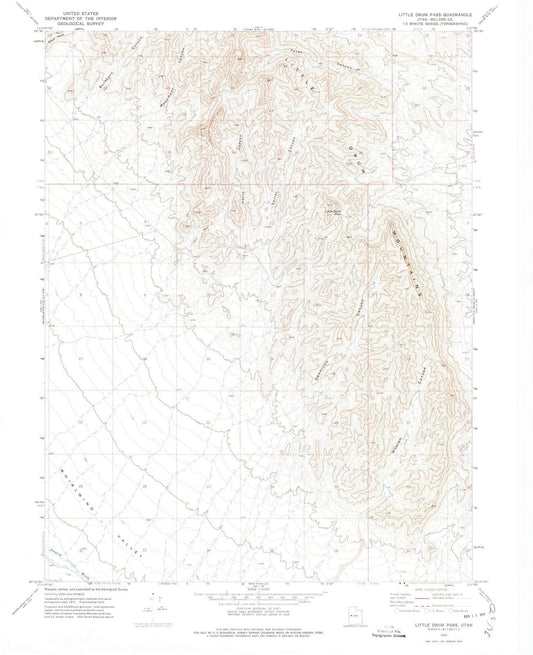 1972 Littlerum Pass, UT - Utah - USGS Topographic Map
