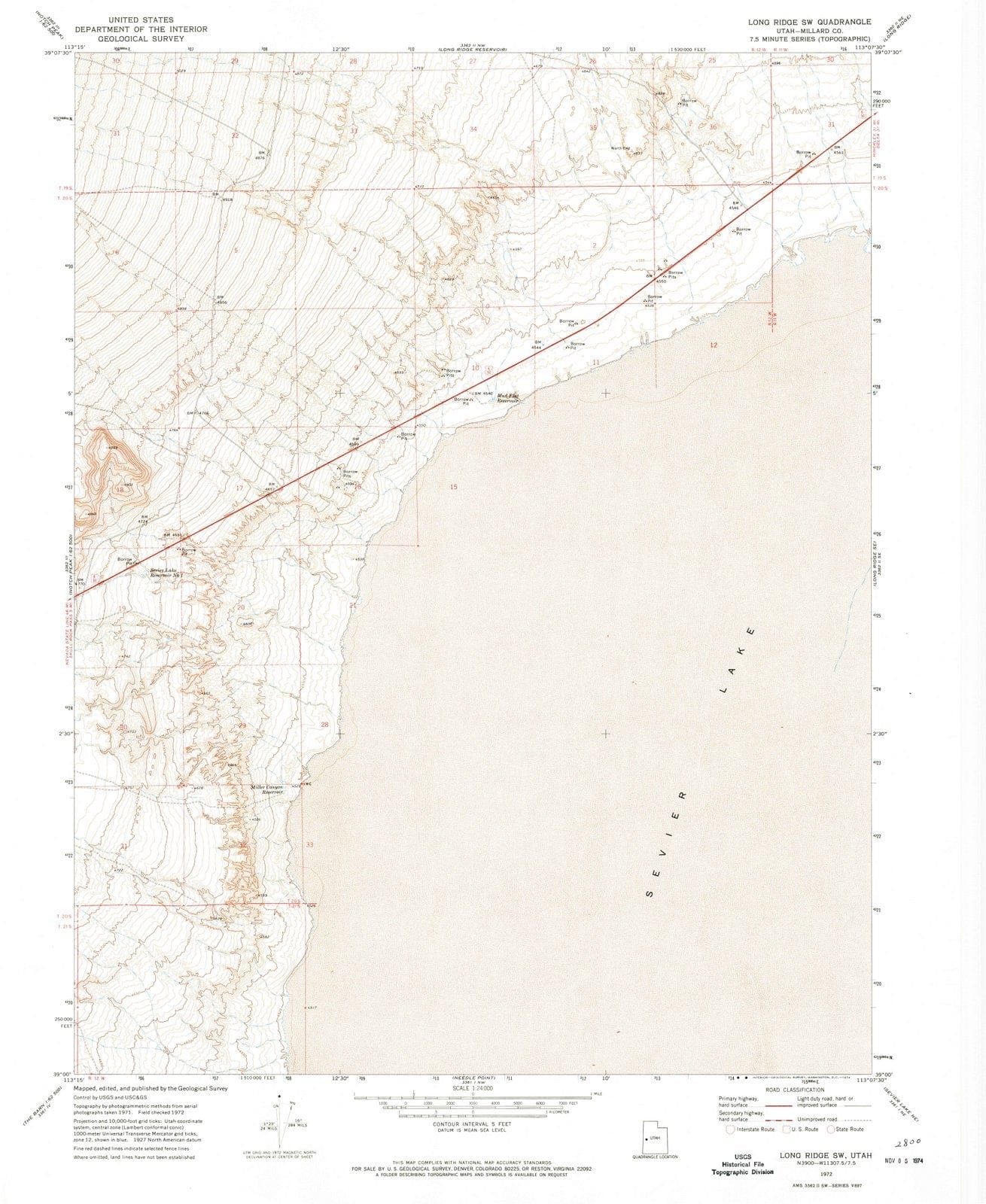 1972 Long Ridge, UT - Utah - USGS Topographic Map v2
