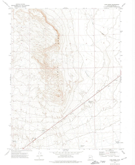 1972 Long Ridge, UT - Utah - USGS Topographic Map v3