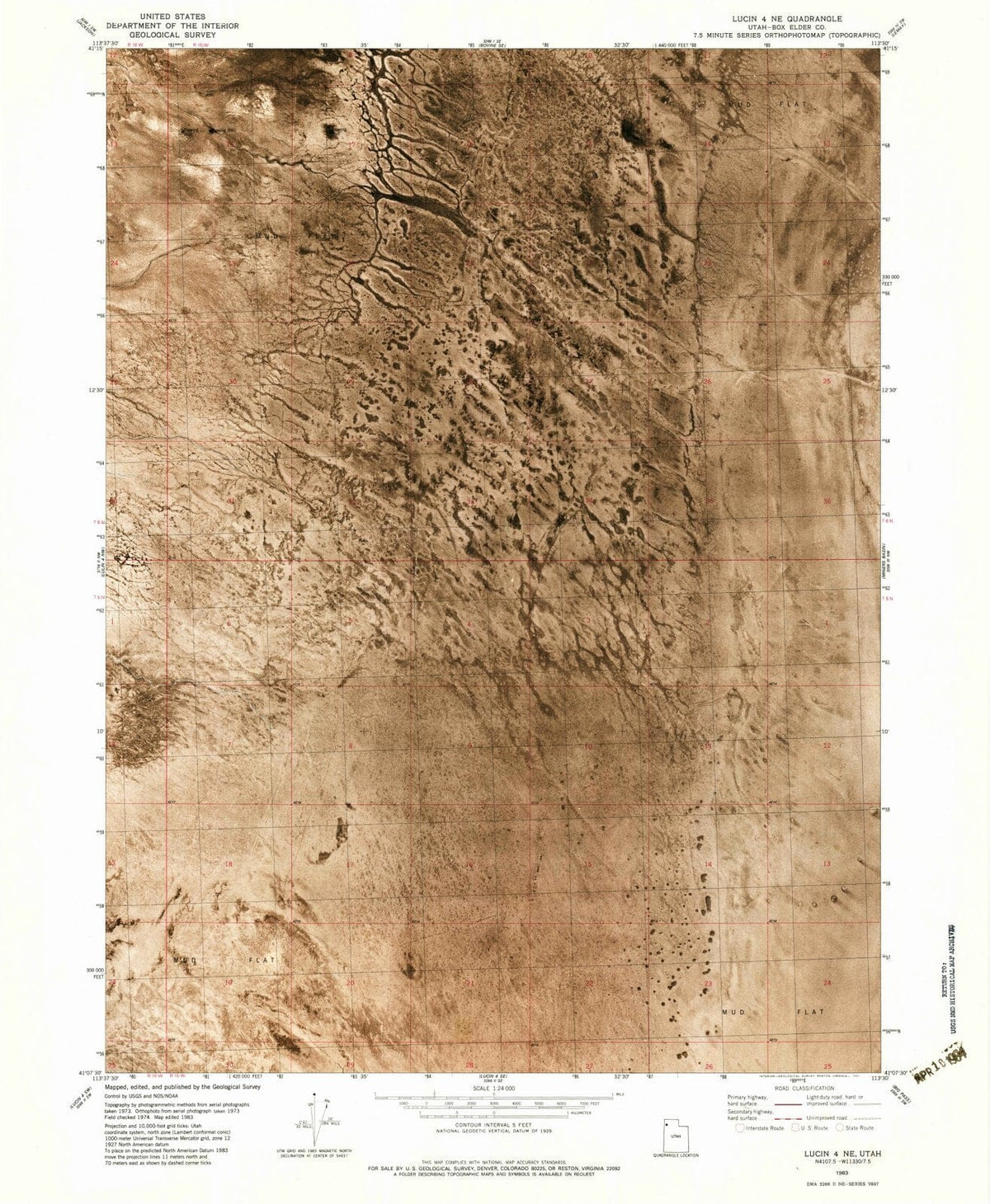 1983 Lucin 4, UT - Utah - USGS Topographic Map