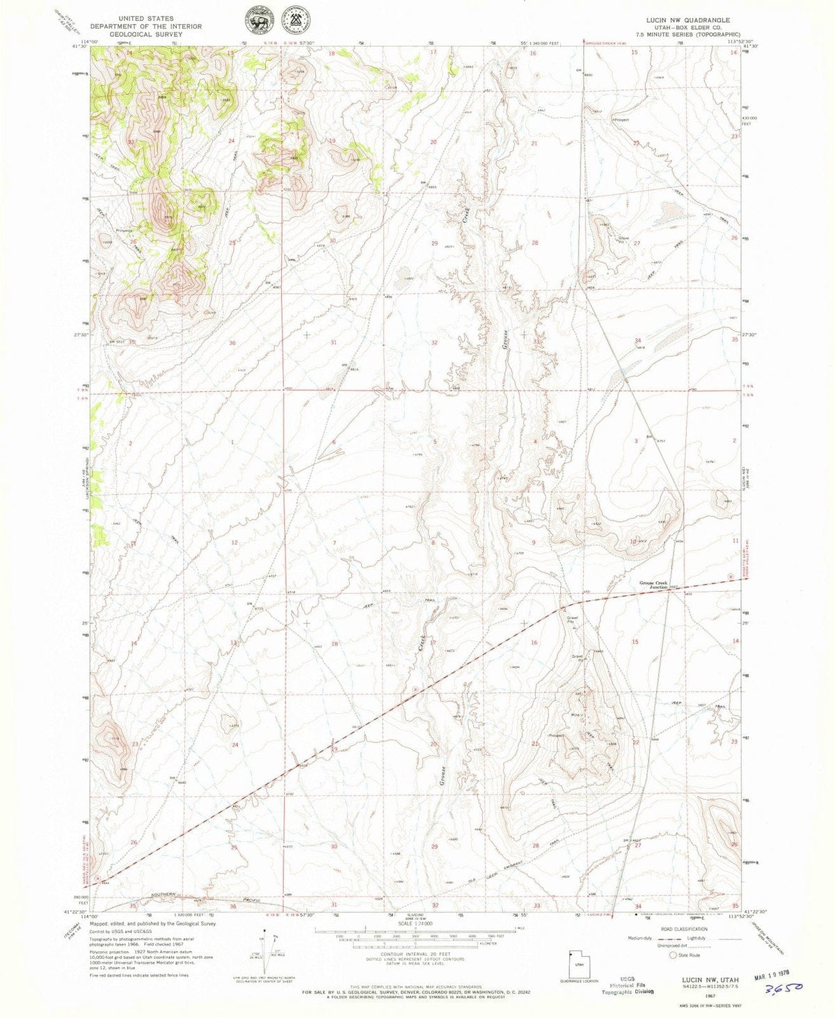1967 Lucin, UT - Utah - USGS Topographic Map v2