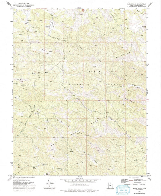 1972 Maple Ridge, UT - Utah - USGS Topographic Map