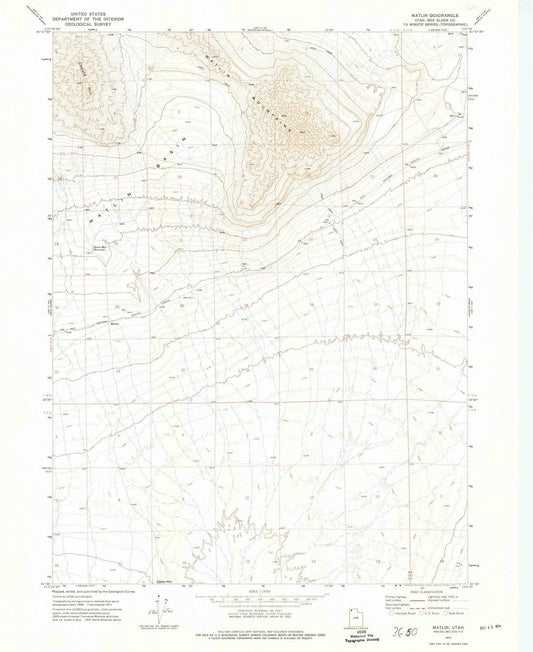 1971 Matlin, UT - Utah - USGS Topographic Map