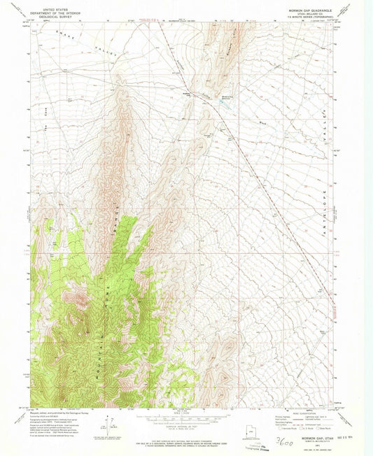 1971 Mormon Gap, UT - Utah - USGS Topographic Map