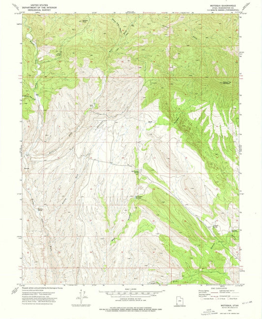 1972 Motoqua, UT - Utah - USGS Topographic Map