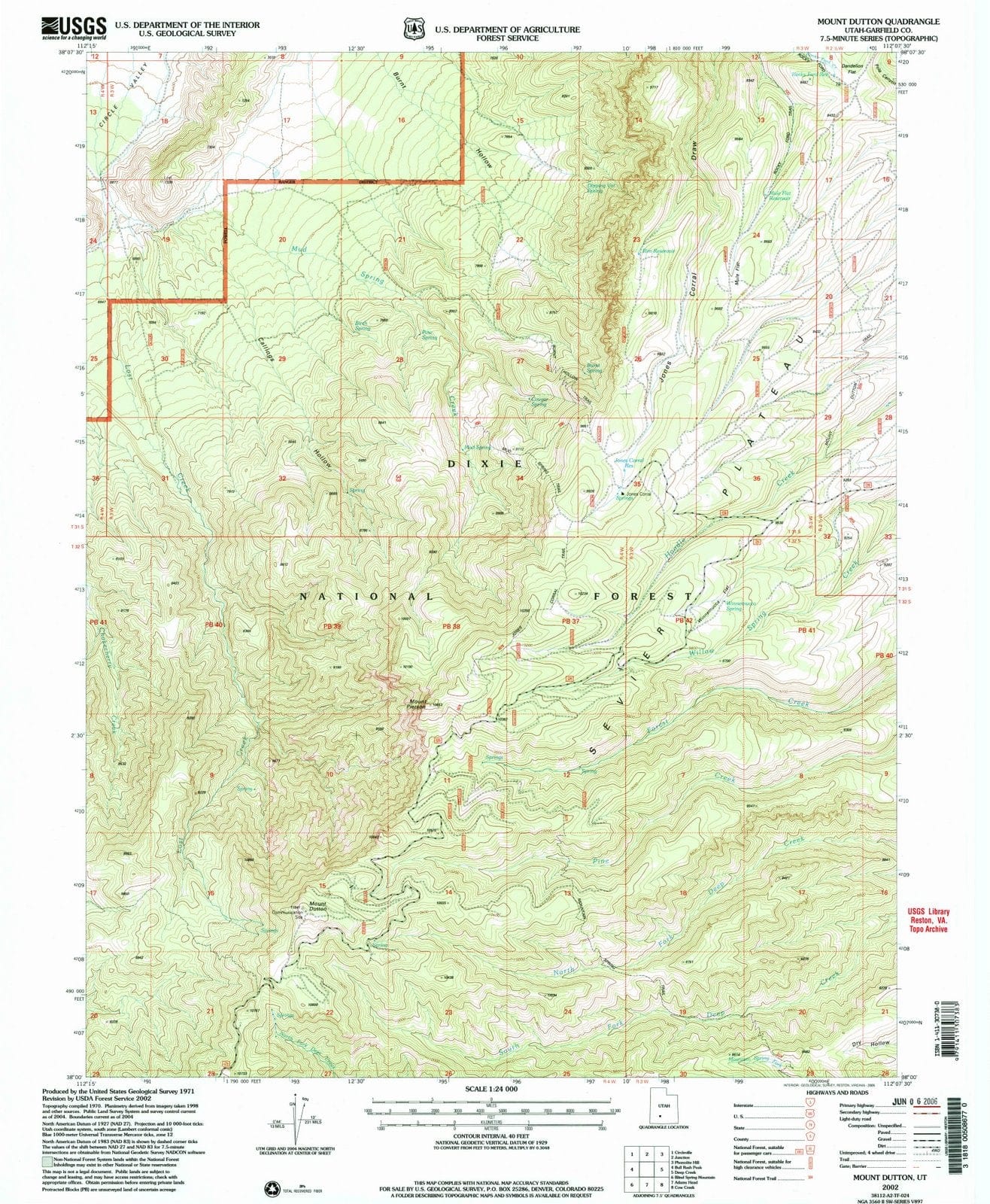 2002 Mountutton, UT - Utah - USGS Topographic Map