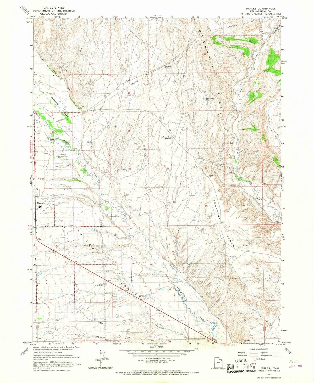 1965 Naples, UT - Utah - USGS Topographic Map