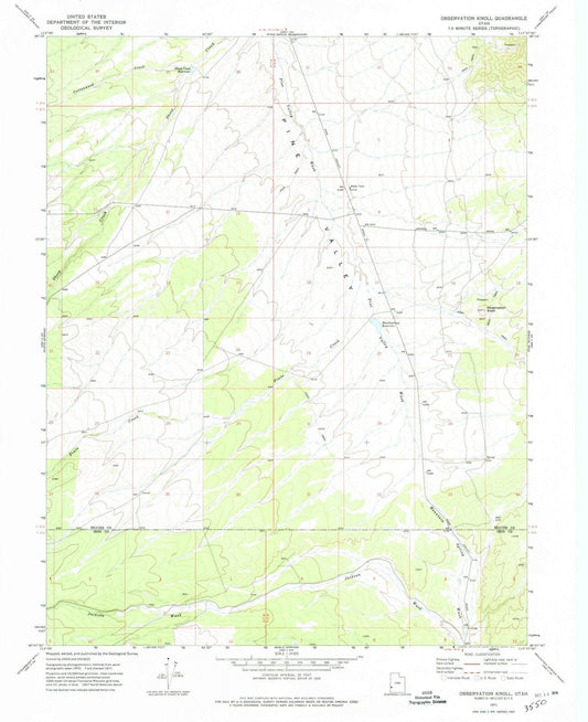 1971 Observation Knoll, UT - Utah - USGS Topographic Map