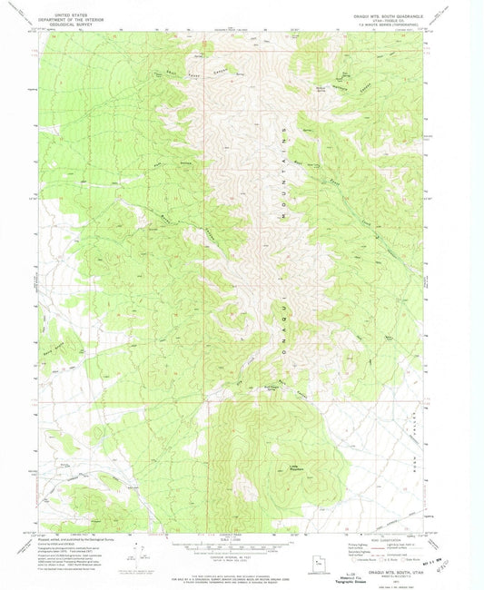 1971 Onaqui Mountains, UT - Utah - USGS Topographic Map
