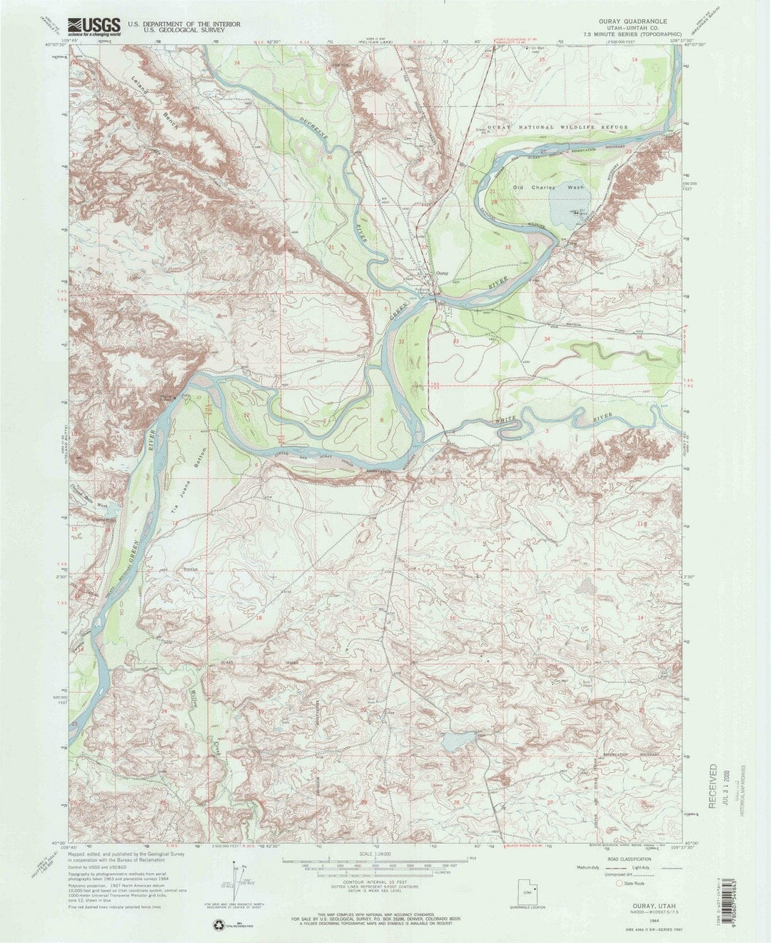 1964 Ouray, UT - Utah - USGS Topographic Map v2