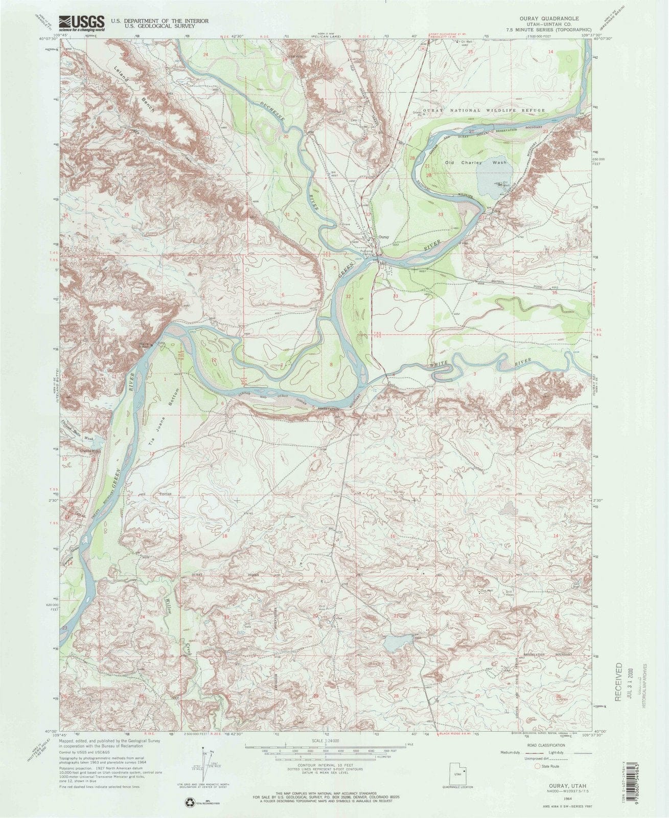 1964 Ouray, UT - Utah - USGS Topographic Map v2