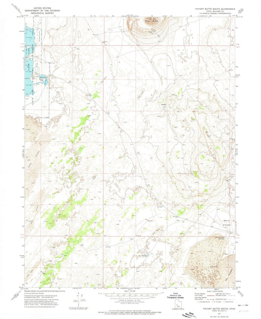 1971 Pavant Butte South, UT - Utah - USGS Topographic Map