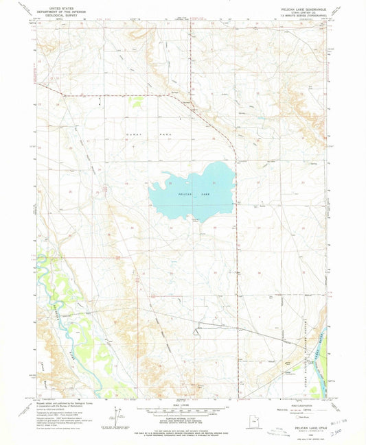 1964 Pelican Lake, UT - Utah - USGS Topographic Map