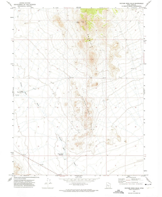 1971 Picture Rock Hills, UT - Utah - USGS Topographic Map