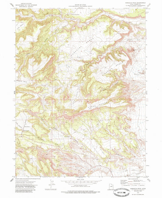 1972 Pinnacle Peak, UT - Utah - USGS Topographic Map