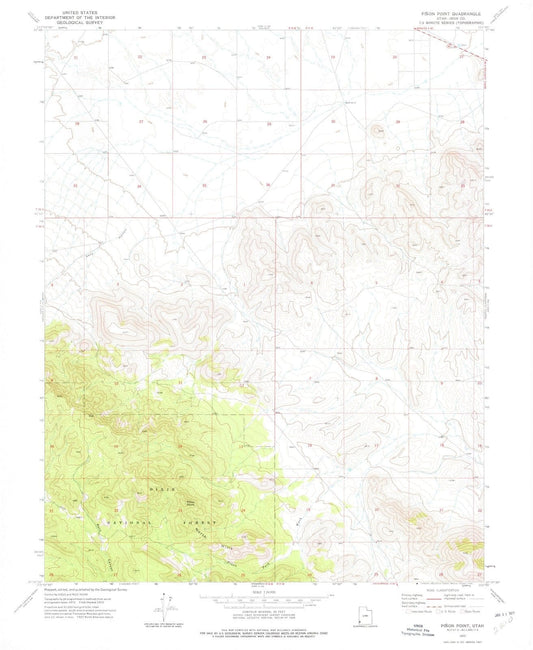 1972 Pinon Point, UT - Utah - USGS Topographic Map