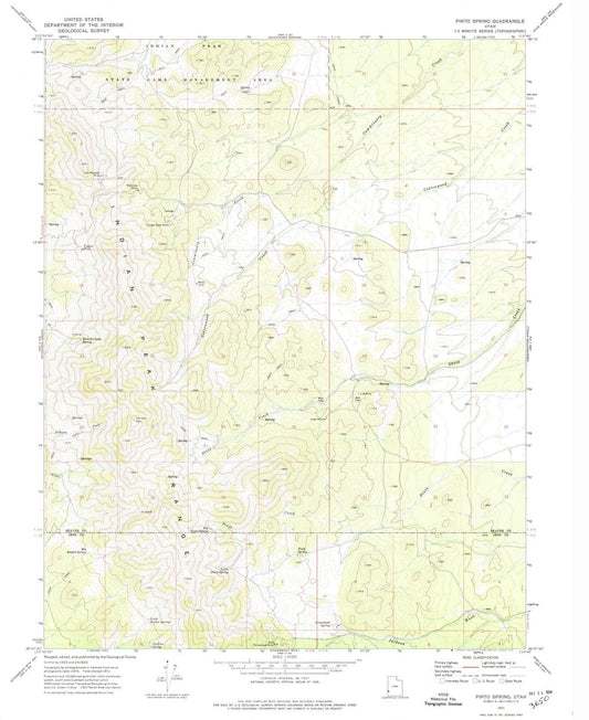 1971 Pinto Spring, UT - Utah - USGS Topographic Map