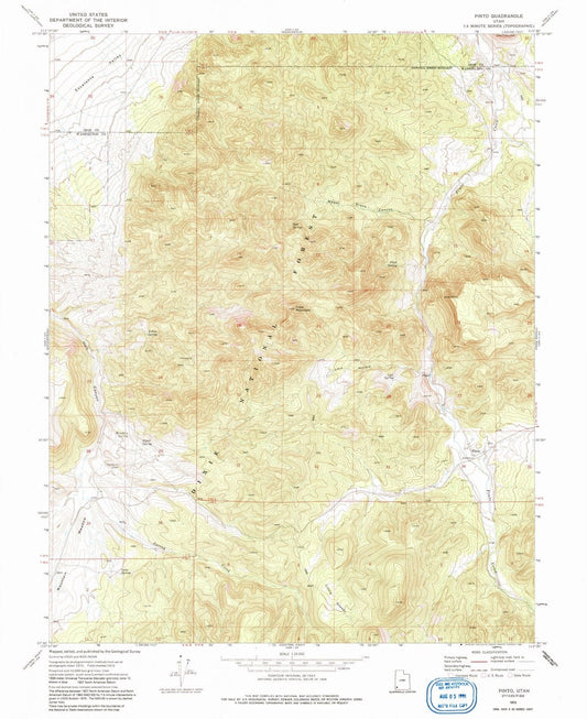 1972 Pinto, UT - Utah - USGS Topographic Map