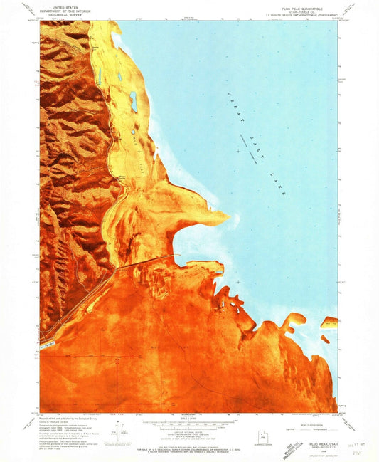 1968 Plug Peak, UT - Utah - USGS Topographic Map v3