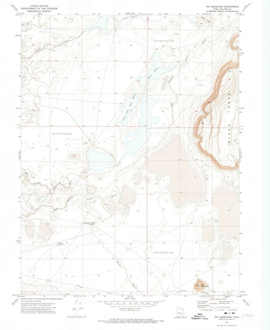 1971 Pot Mountain, UT - Utah - USGS Topographic Map