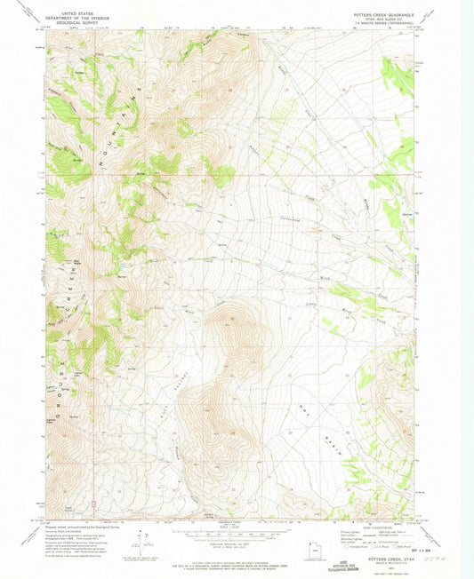 1971 Potters Creek, UT - Utah - USGS Topographic Map