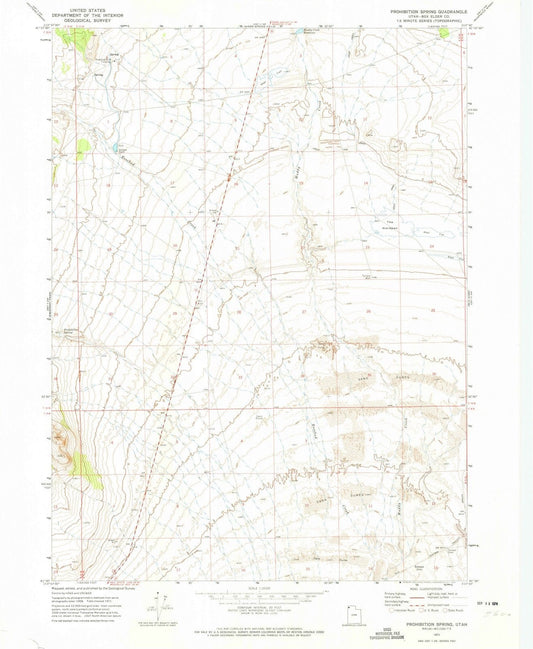 1971 Prohibition Spring, UT - Utah - USGS Topographic Map