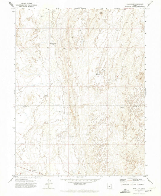 1971 Rain Lake, UT - Utah - USGS Topographic Map