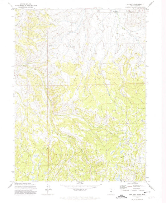 1972 Red Hole, UT - Utah - USGS Topographic Map