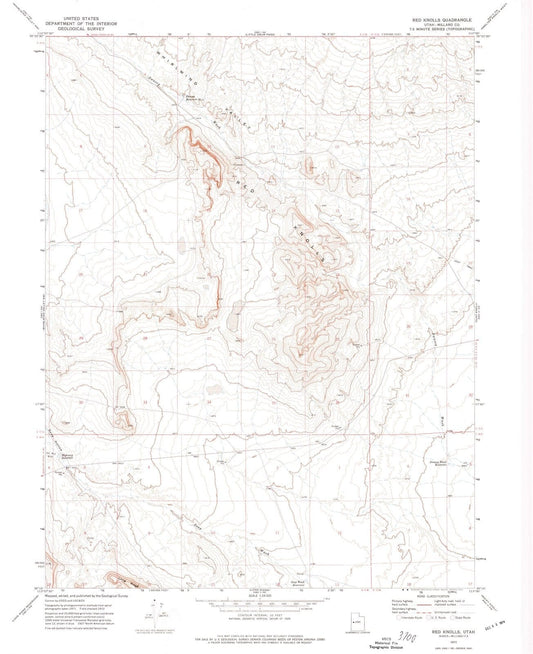 1972 Red Knolls, UT - Utah - USGS Topographic Map